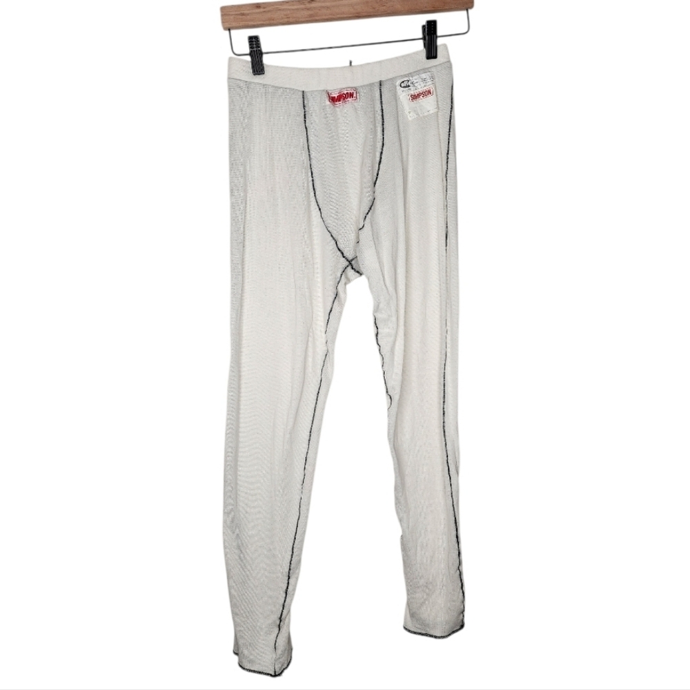 Simpson Racing SFI 3.3 Underclothing Base Layer Bottoms in White Size S